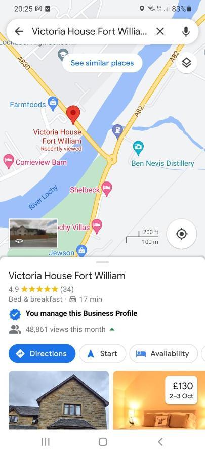 Victoria House Bed And Breakfast Форт Уилям Екстериор снимка